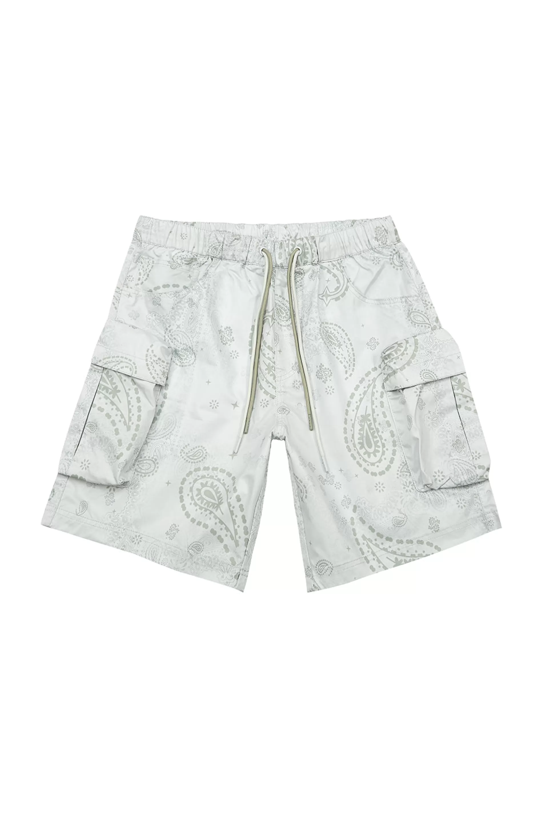 Smoke Rise Printed Utility Windbreaker Shorts Sage Store