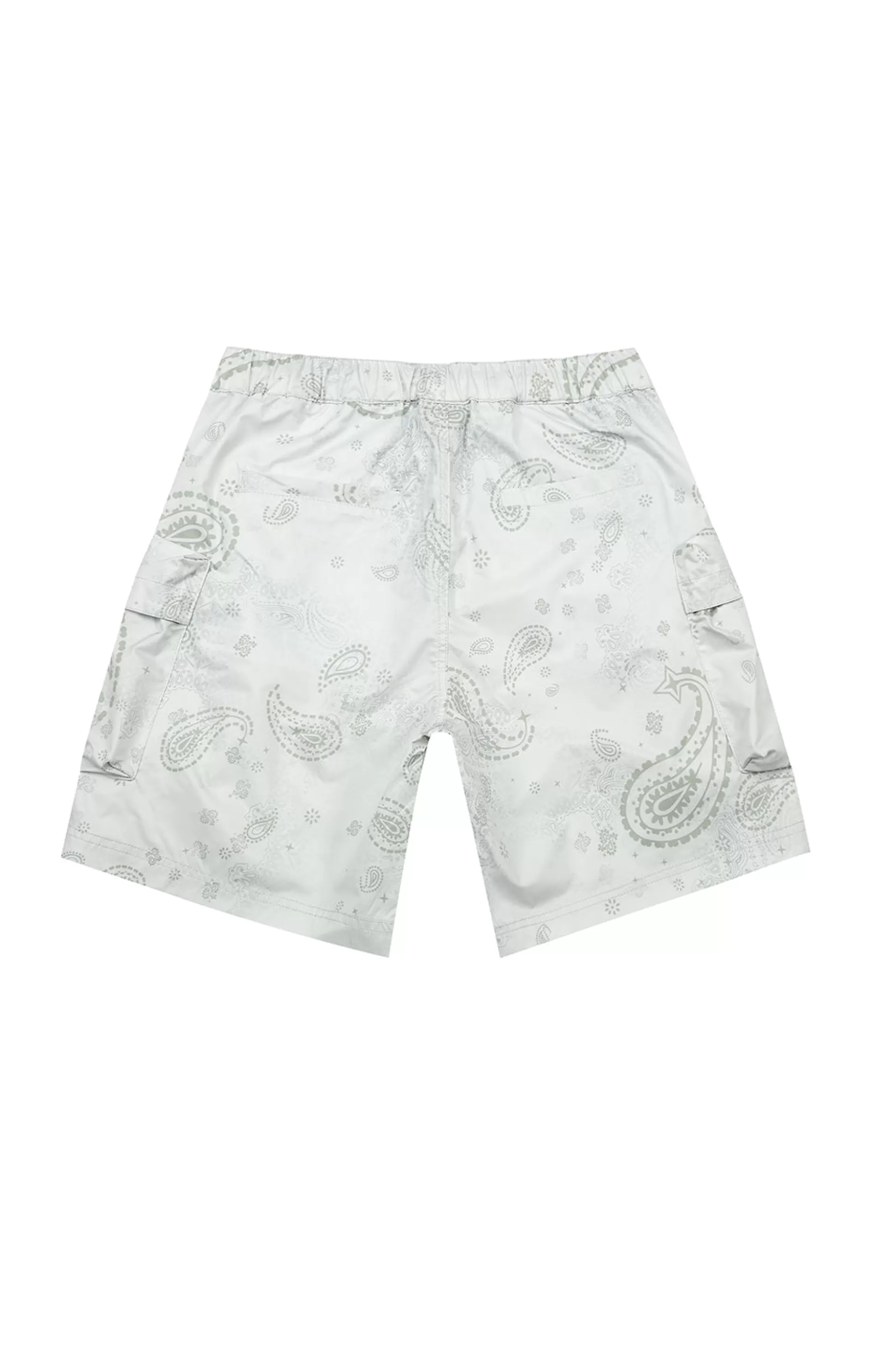 Smoke Rise Printed Utility Windbreaker Shorts Sage Store