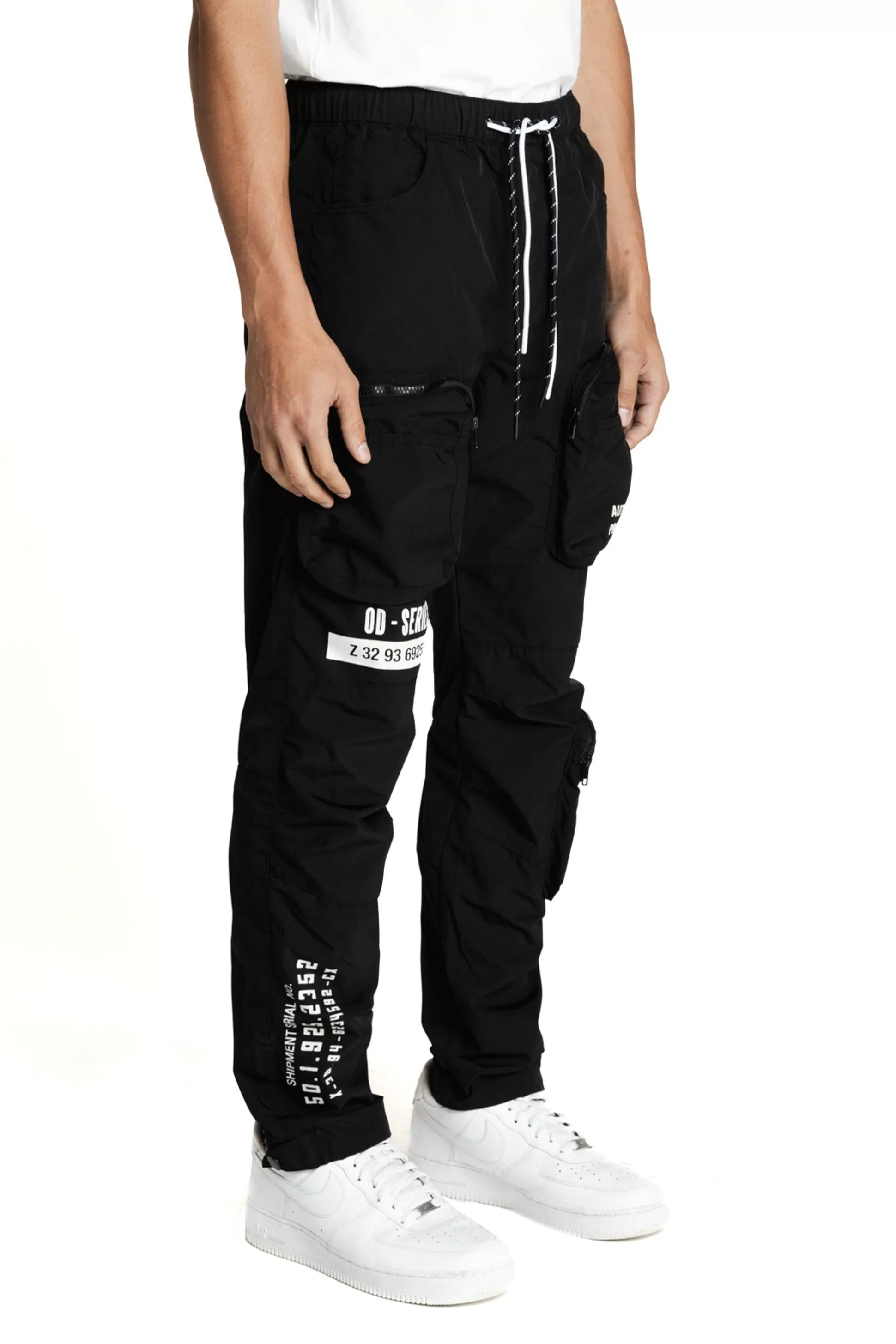 Smoke Rise Printed Windbreaker Utility Pants Black Store