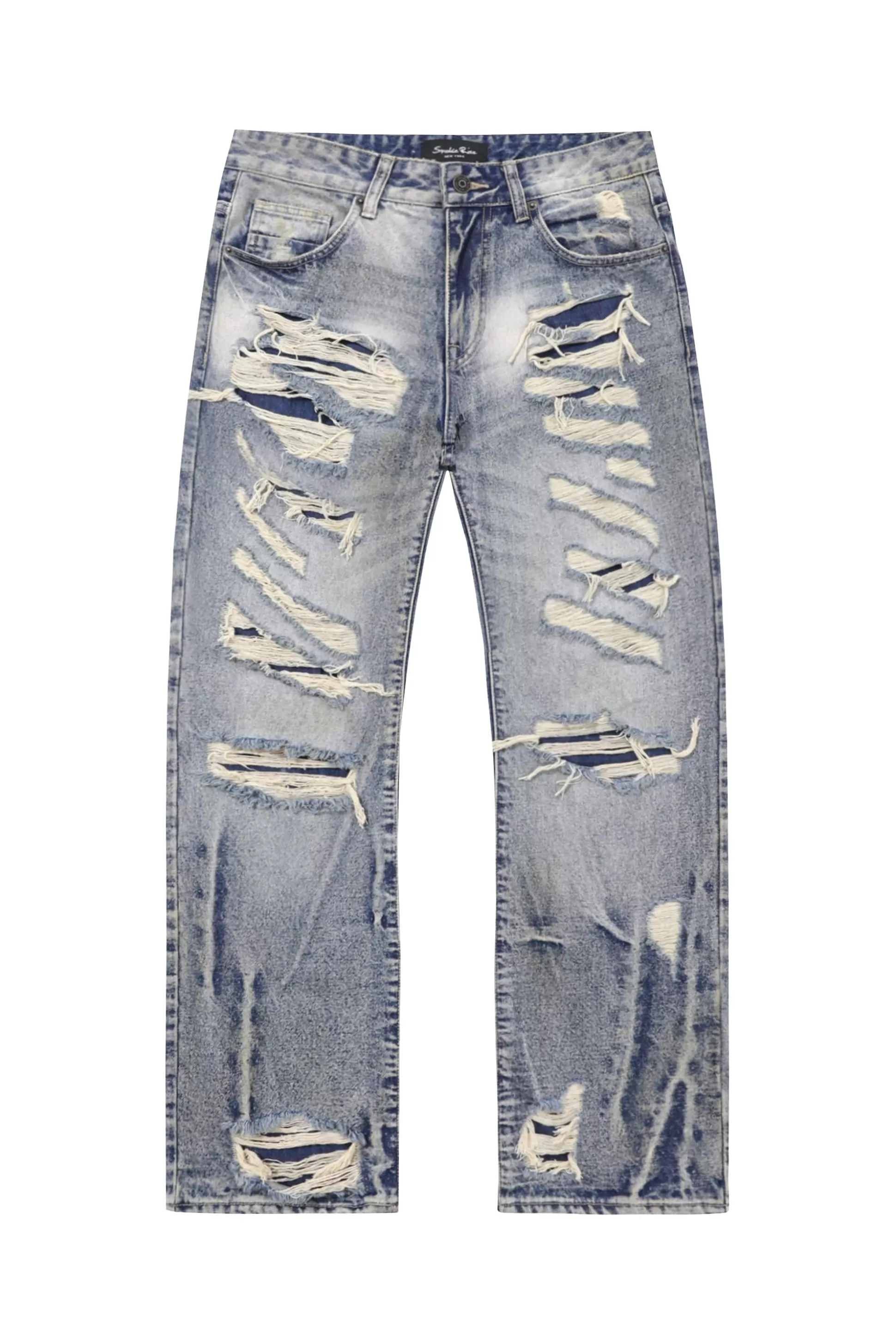 Smoke Rise Rip & Repair Curved Denim Pants Heritage Blue Shop