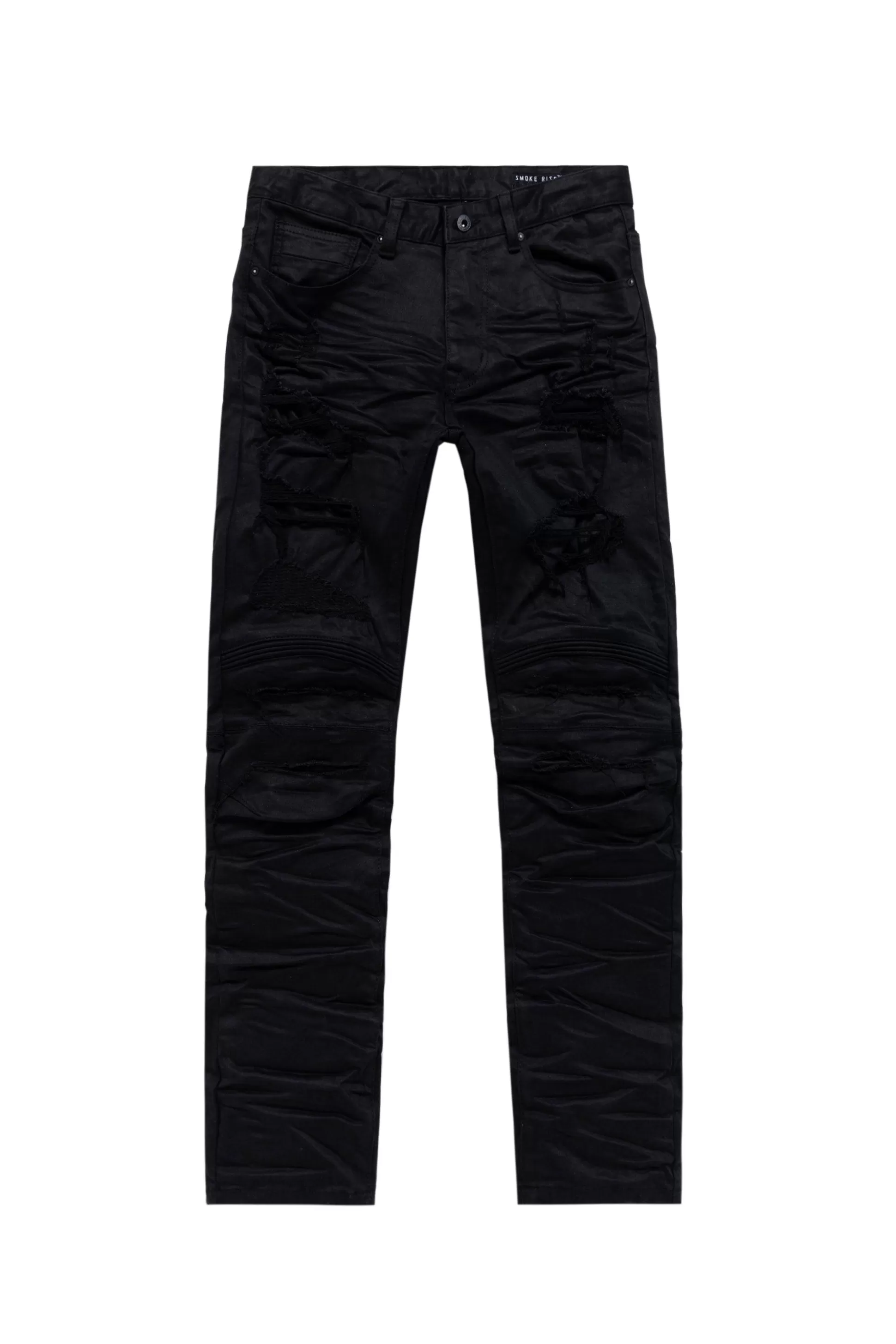 Smoke Rise Rip & Repair Engineered Jean Jet Black Sale