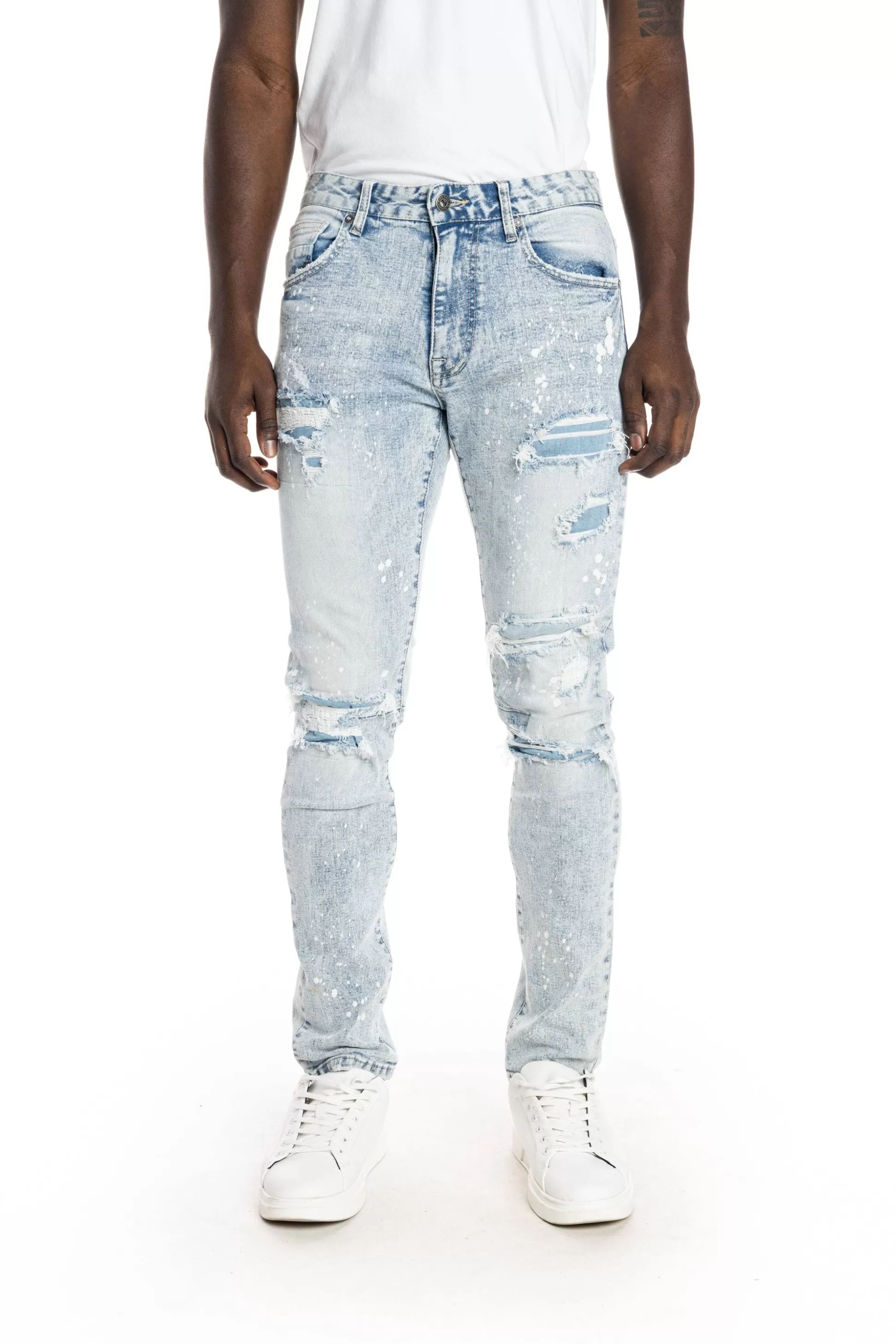 Smoke Rise Rip And Repair Jeans Archer Blue Flash Sale