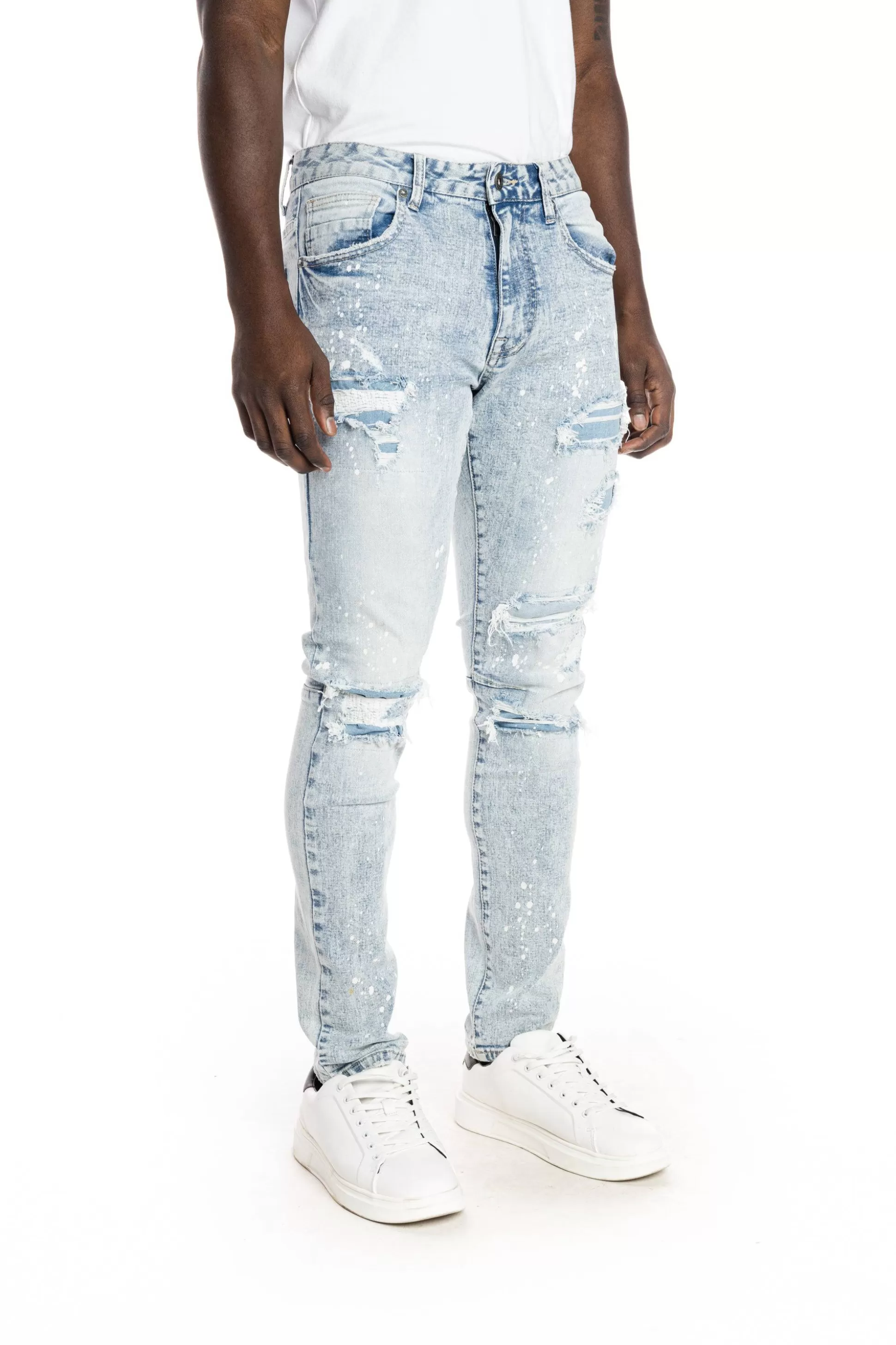 Smoke Rise Rip And Repair Jeans Archer Blue Flash Sale