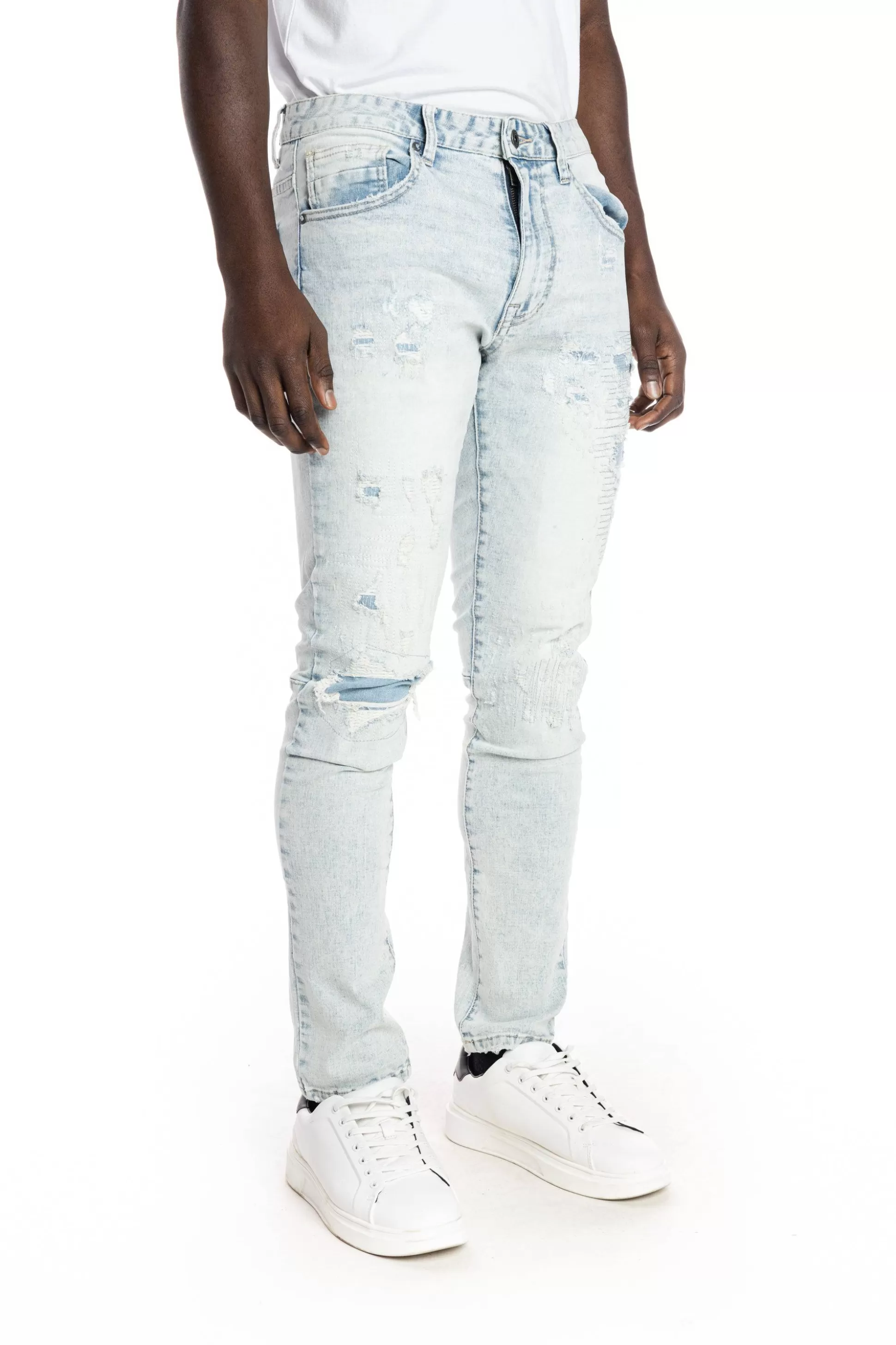 Smoke Rise Rip And Repair Semi Basic Jeans Grenada Blue Best