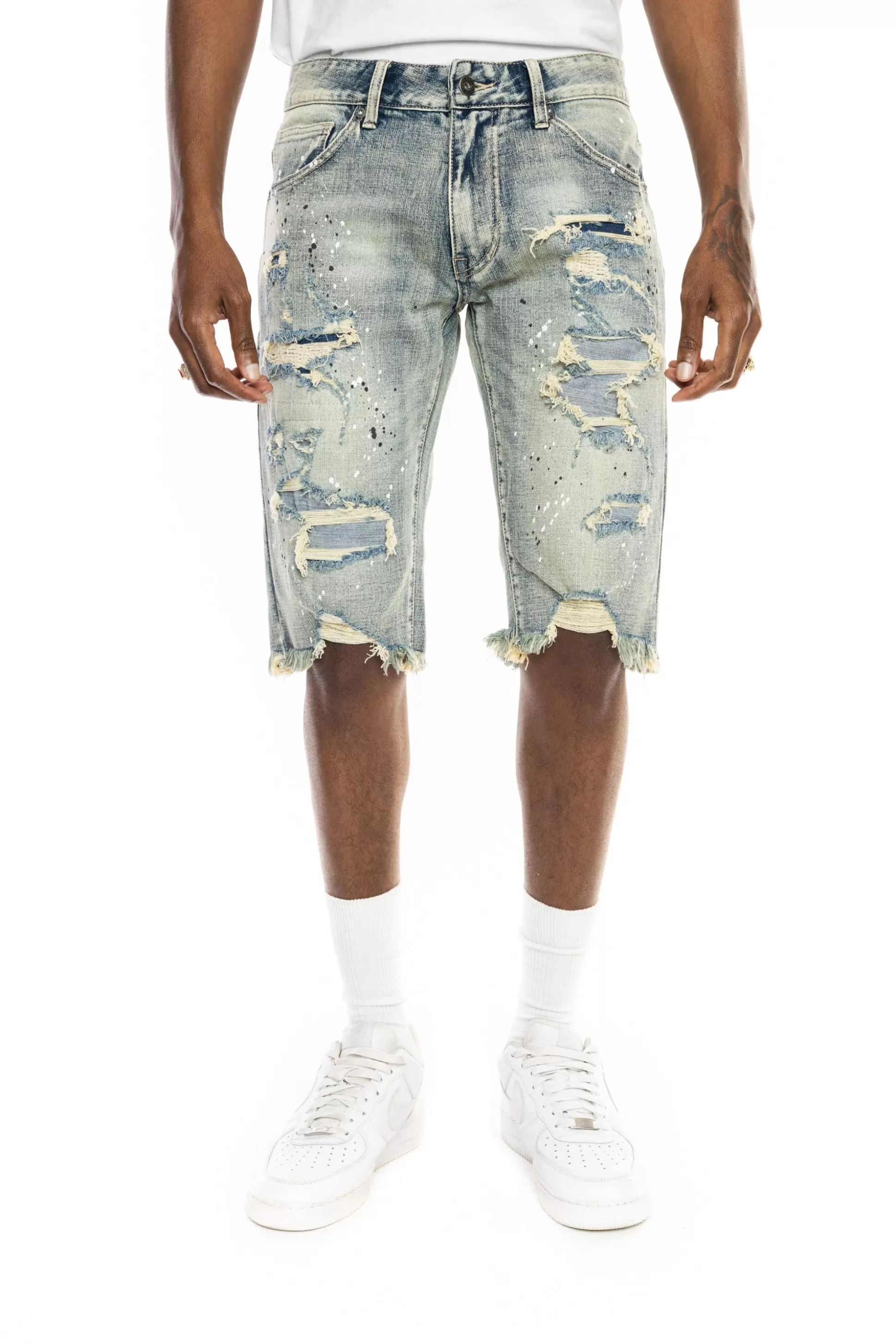 Smoke Rise Ripoff Semi Basic Denim Short Hyster Blue Cheap