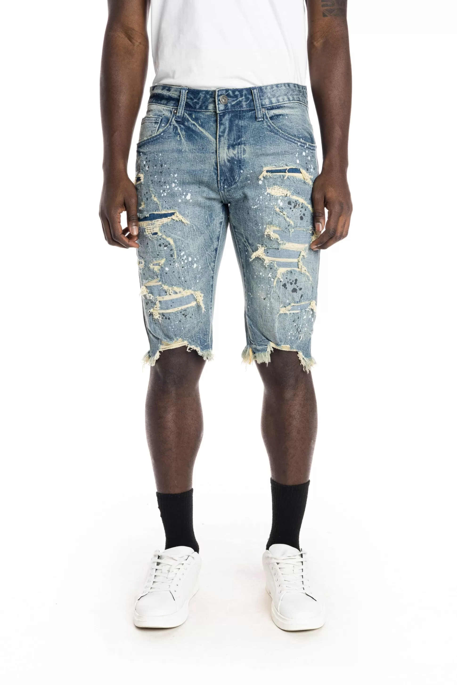 Smoke Rise Ripoff Semi Basic Denim Short Blue Stone Flash Sale