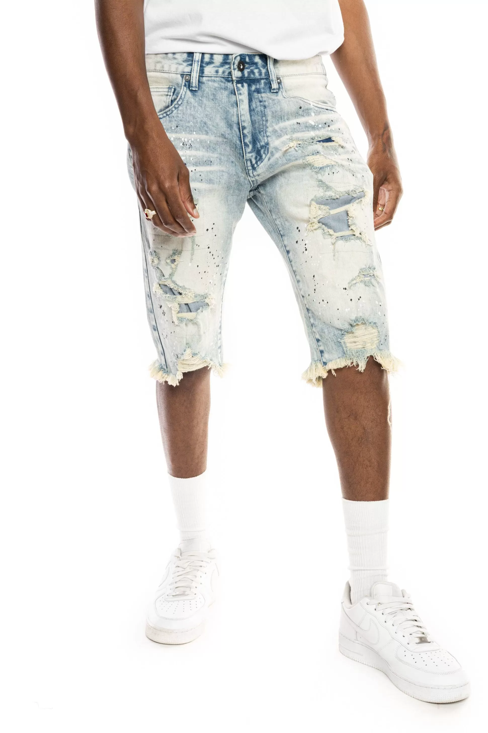 Smoke Rise Ripoff Semi Basic Denim Short Brighton Blue Clearance