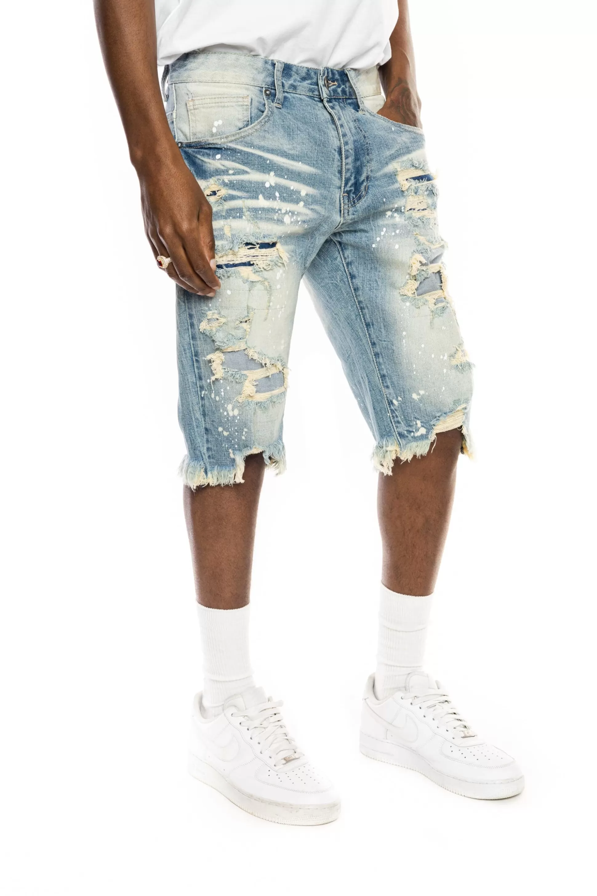 Smoke Rise Ripoff Semi Basic Denim Short Heritage Blue Discount