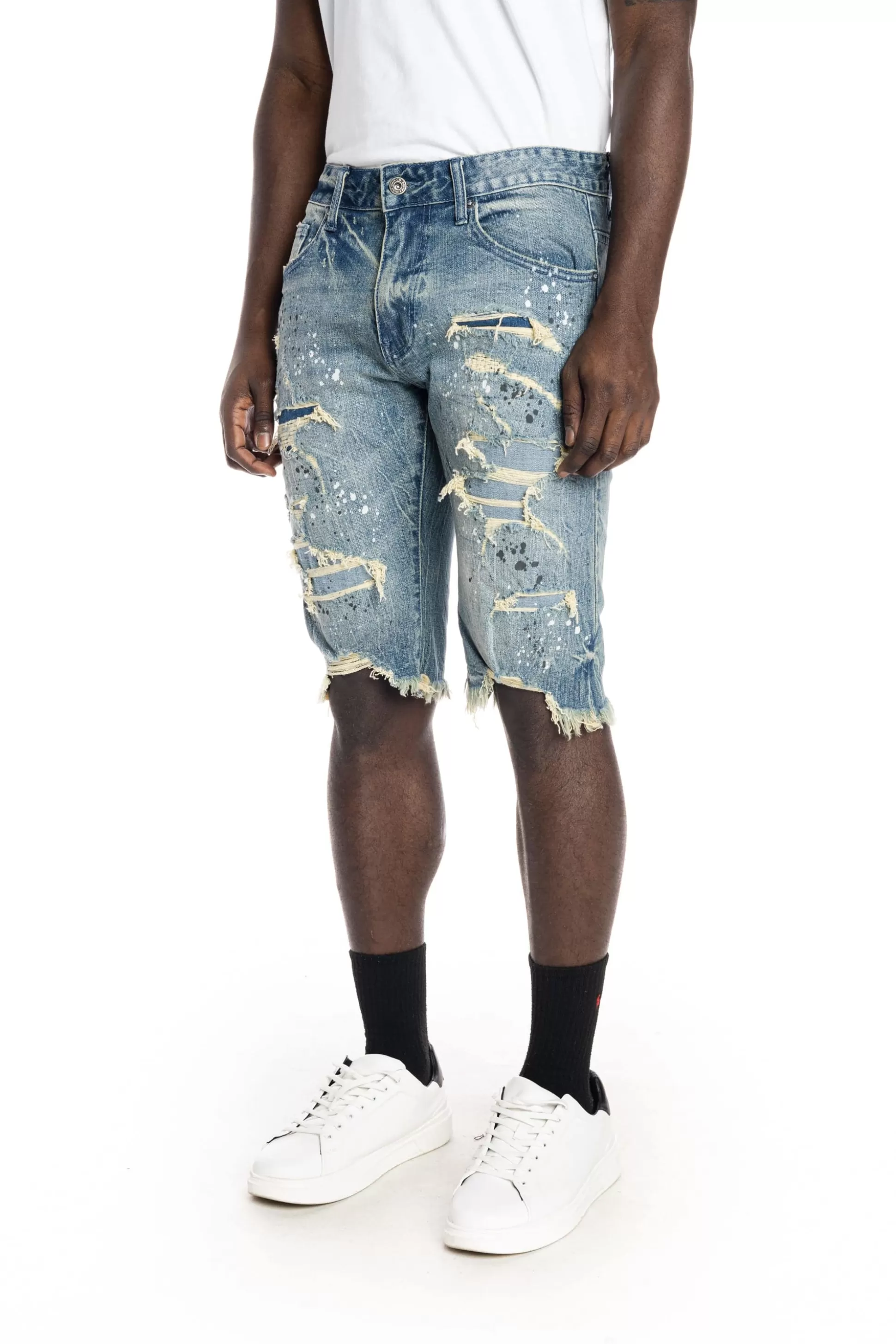 Smoke Rise Ripoff Semi Basic Denim Short Blue Stone Flash Sale