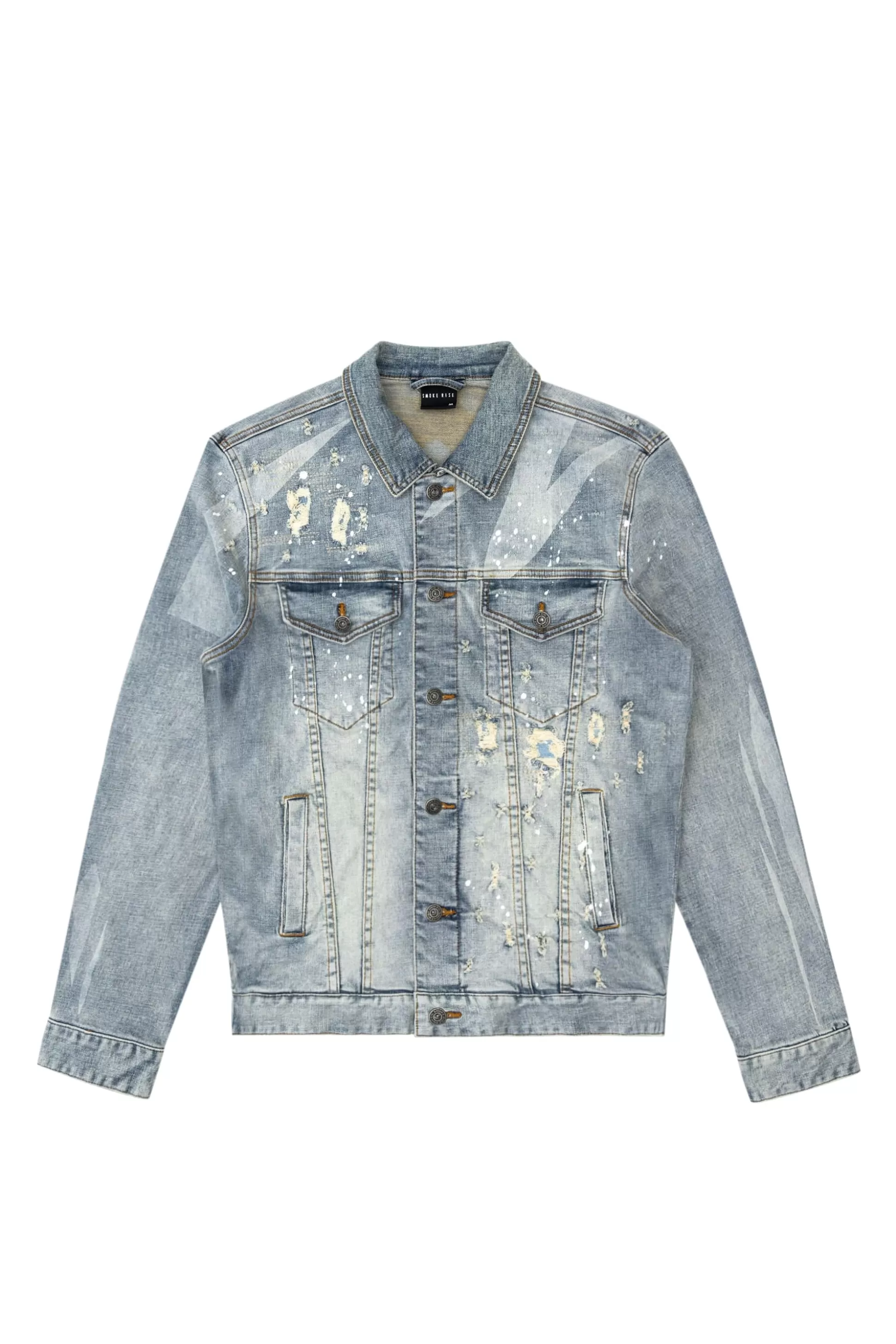 Smoke Rise Shotgun Denim Jacket Industrial Blue Flash Sale