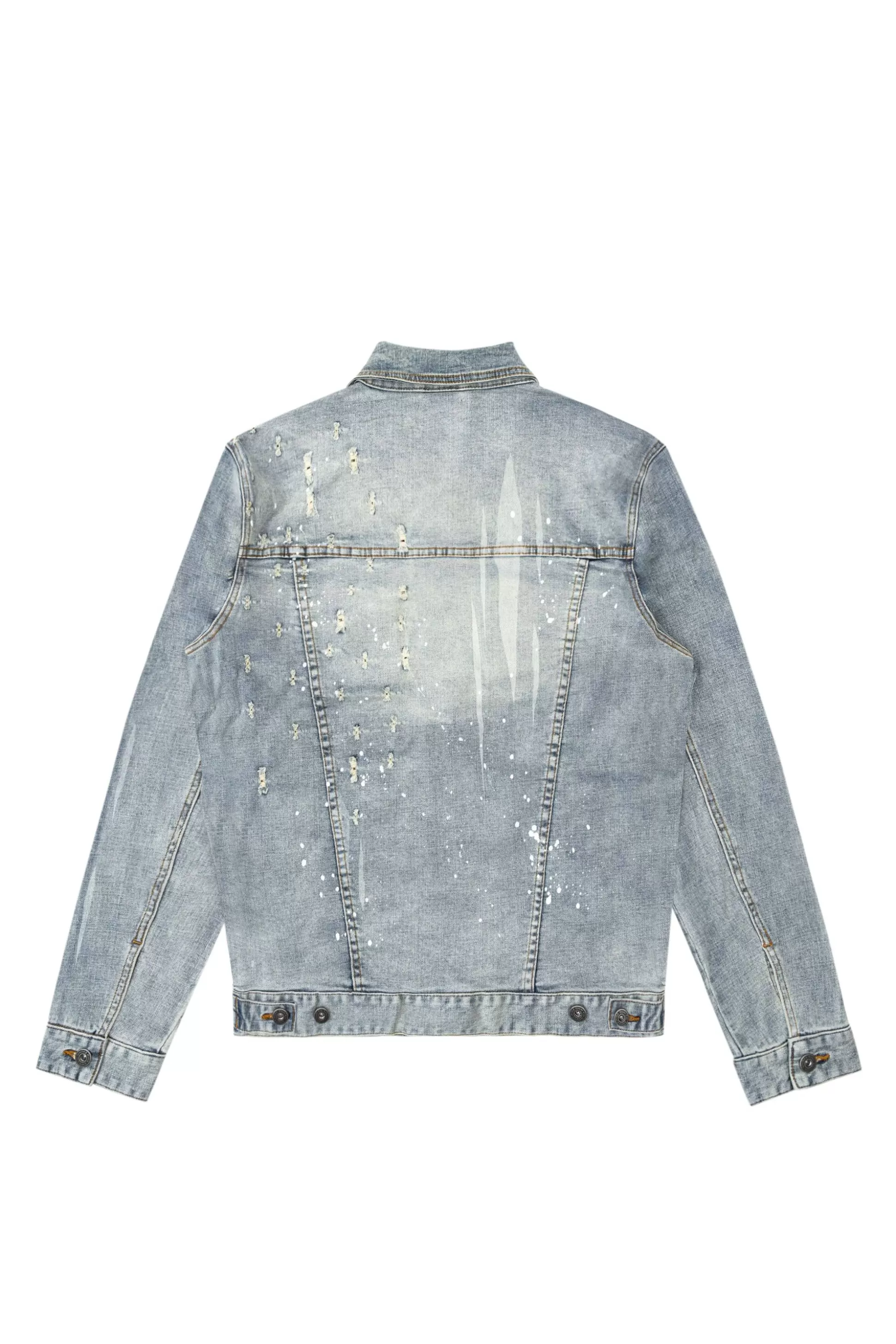 Smoke Rise Shotgun Denim Jacket Industrial Blue Flash Sale