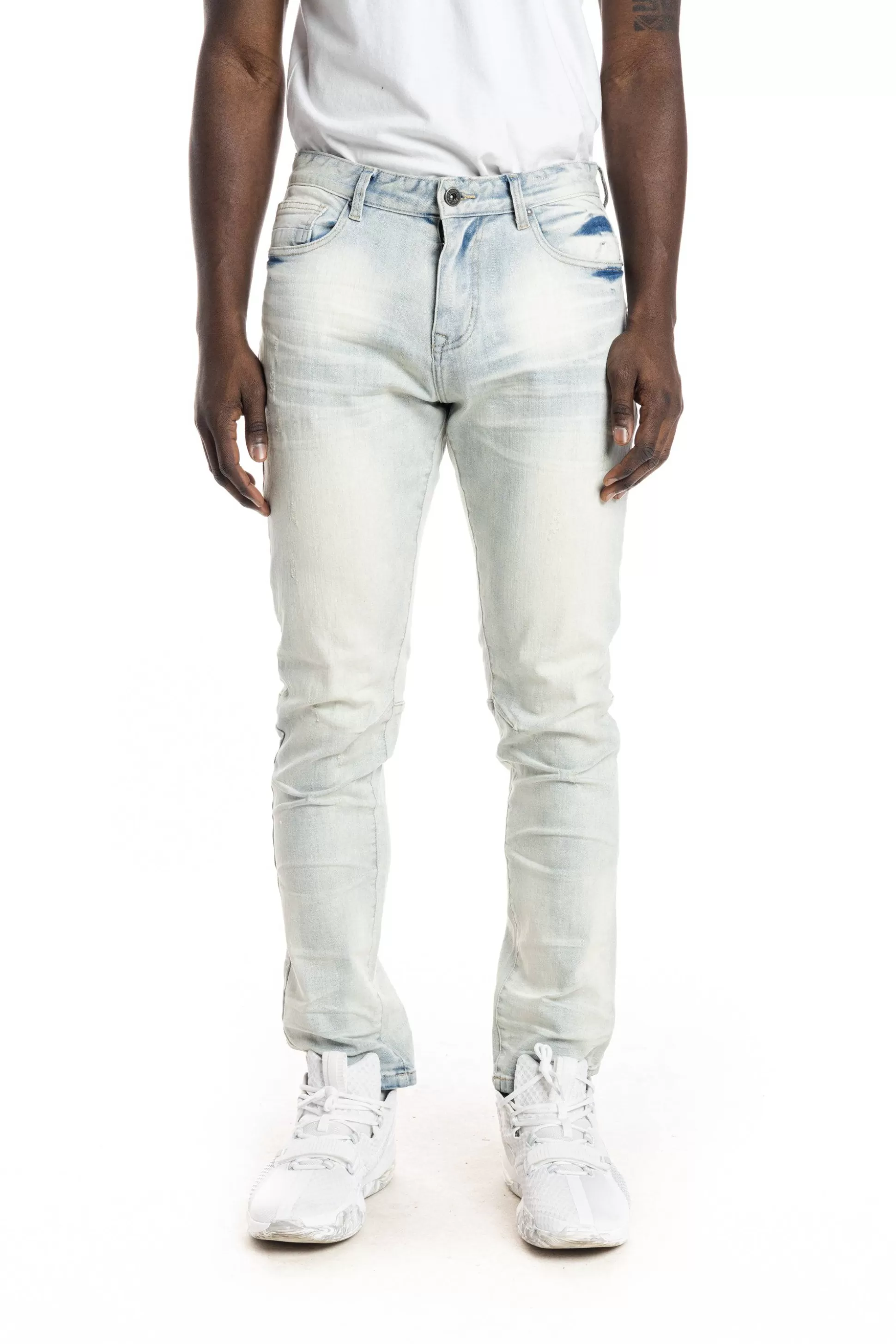 Smoke Rise Stone Washed Basic Jeans Norwich Blue Discount