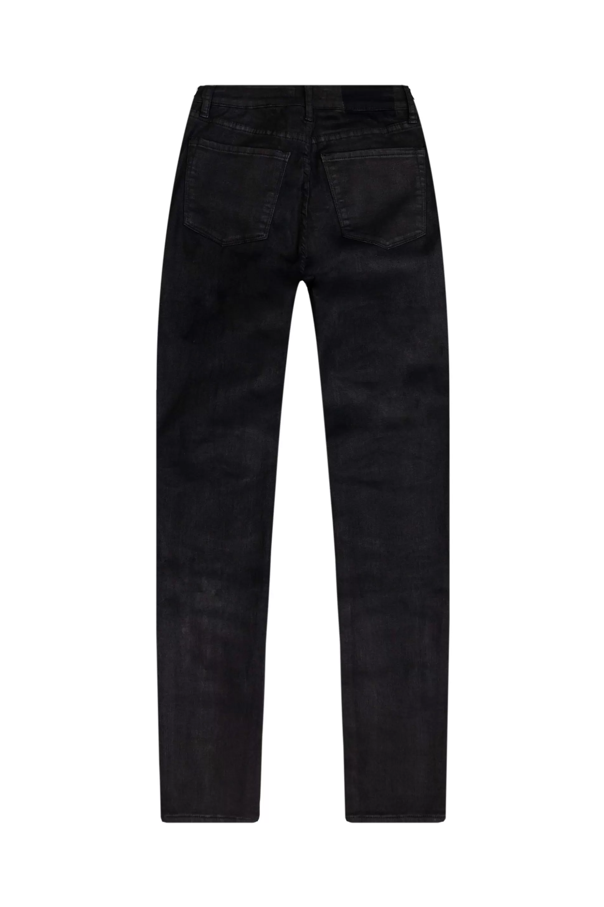 Smoke Rise Wax-Coated Basic Denim Pants Polished Black Discount