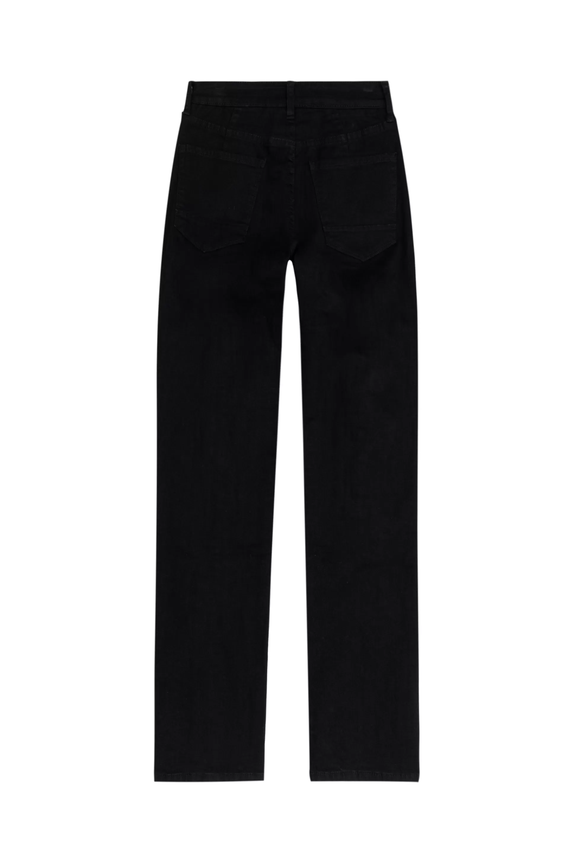 Smoke Rise Zipper Detailed Fashion Denim Pants Deep Black Outlet